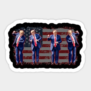 Trump Dance, Save America, Trump 2024, Trump 45 47, Funny Trump MAGA Sticker